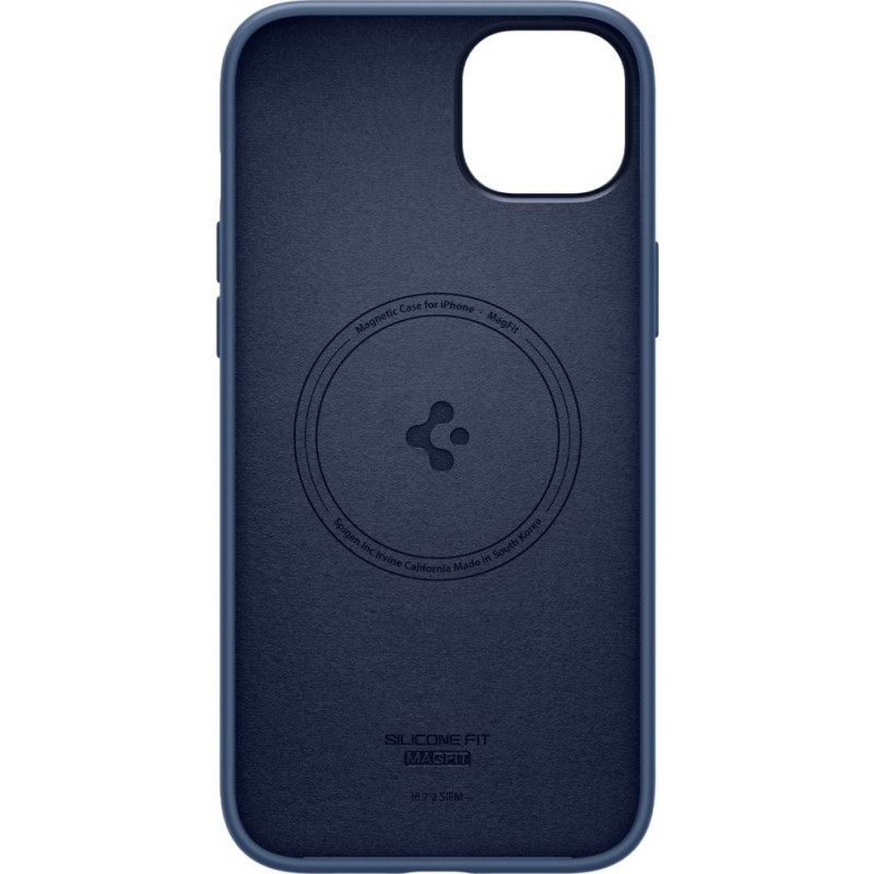 Spigen Silicone Fit Mag (ACS04921) MagSafe vāciņš Apple iPhone 14 Plus / 15 Plus, Navy Blue