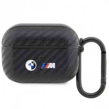 BMW BMAPWMPUCA2 Carbon Double Metal Logo vāciņš Apple AirPods Pro, melns