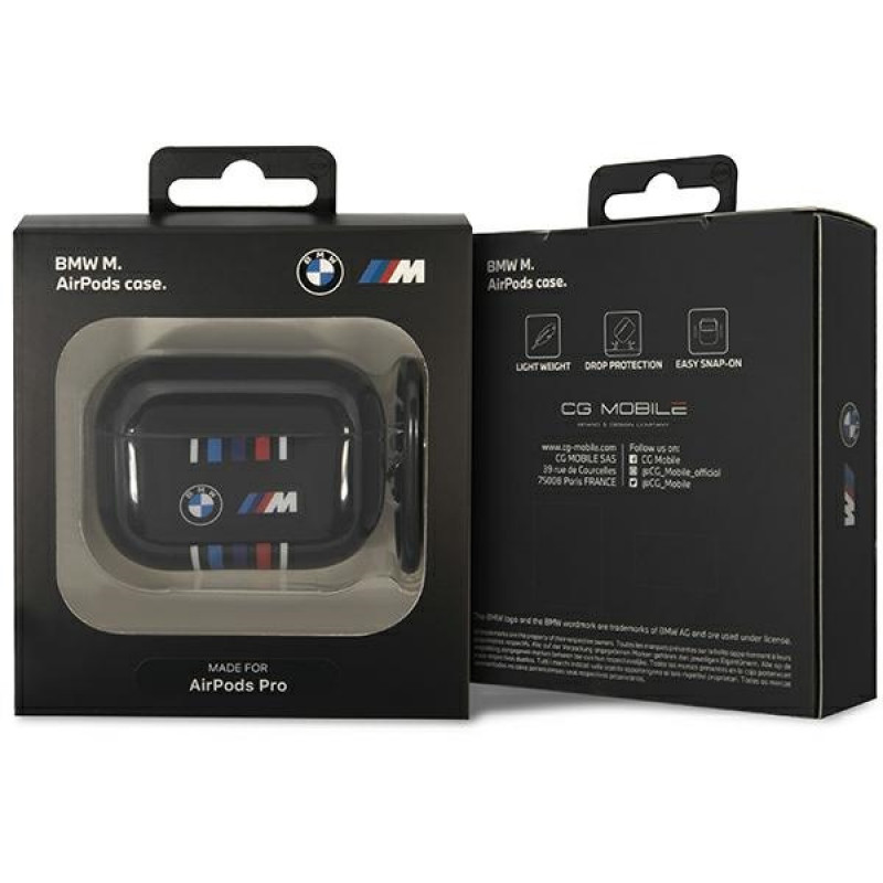 BMW BMAP22SWTK Apple AirPods Pro vāciņš, Multiple Colored Lines, melns