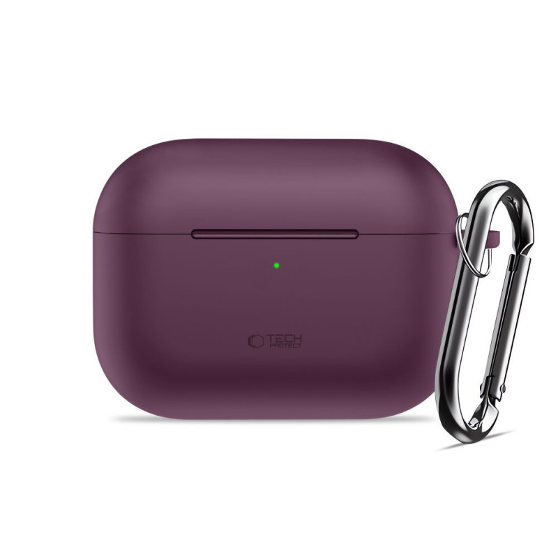 Tech-Protect Silicone Hook THP6103 Apple AirPods Pro 3 uzlādes futrāļa pārvalks, Burgundy