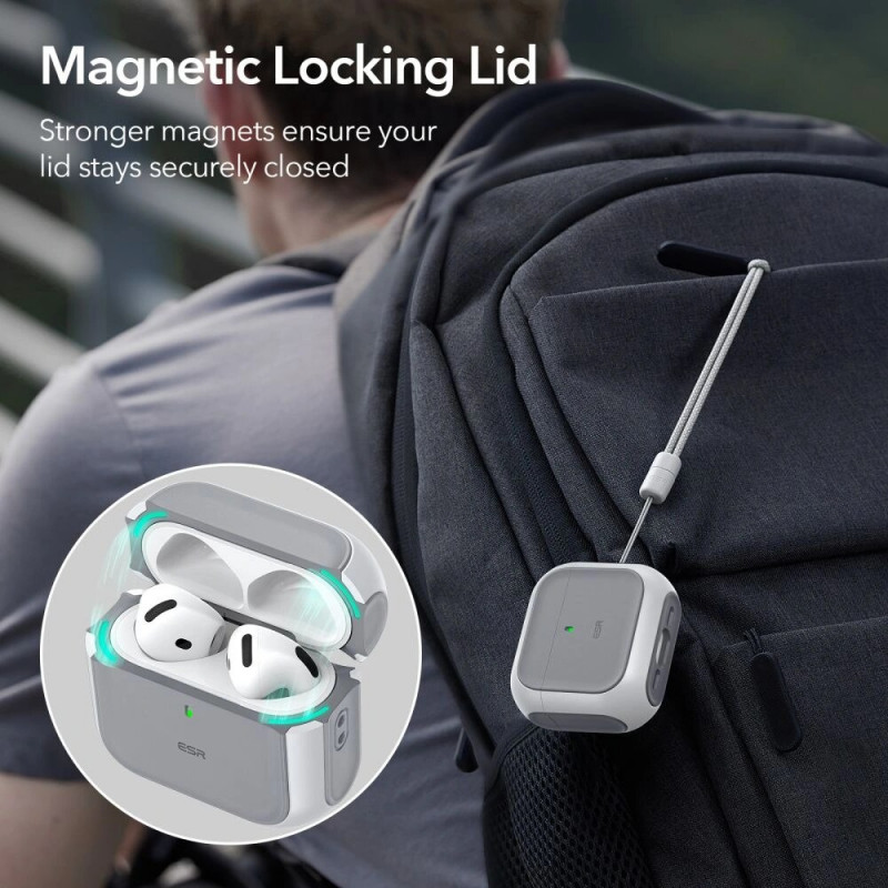 ESR Orbit HaloLock MagSafe apvalks Apple AirPods 4, balts