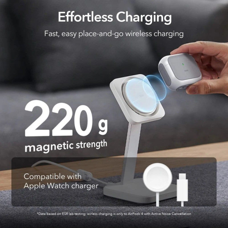 ESR Orbit HaloLock MagSafe apvalks Apple AirPods 4, balts