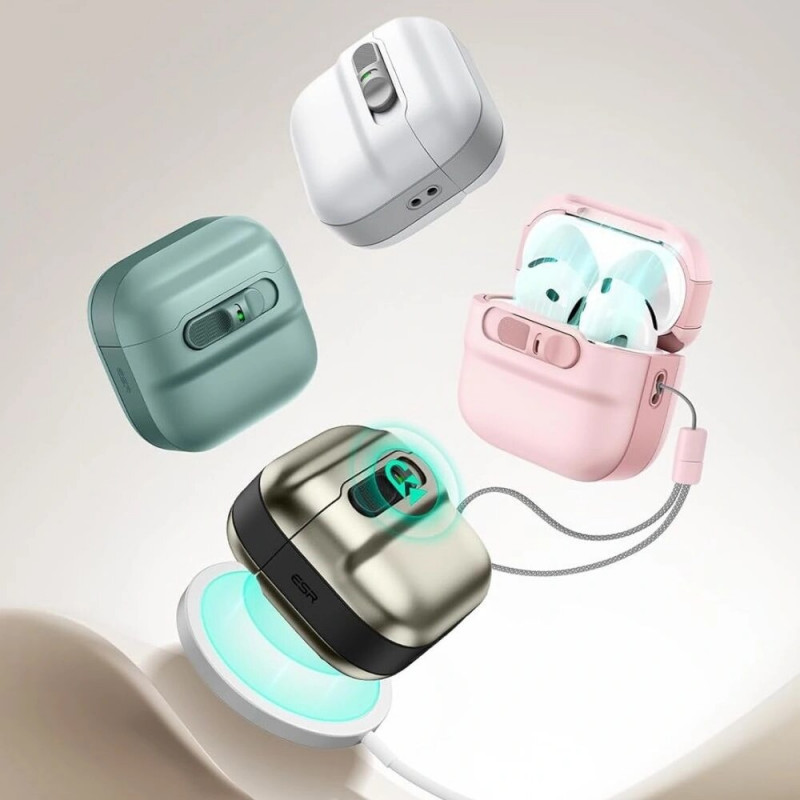 ESR Pulse HaloLock MagSafe futrālis Apple AirPods 4, melns