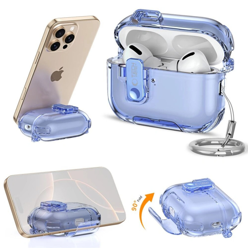Tech-Protect Bounce Pro Apple AirPods Pro 3 uzlādes futrāļa pārvalks, Clear