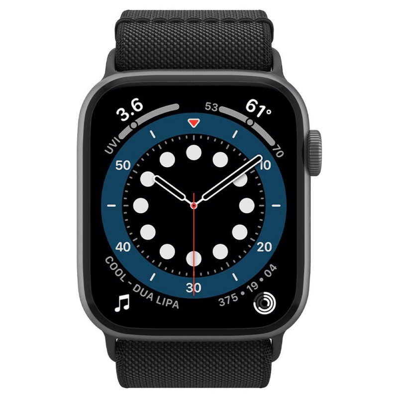 Spigen Fit Lite aproce Apple Watch 4/5/6/7/SE/8/9/Ultra 44/45/49 mm, melna