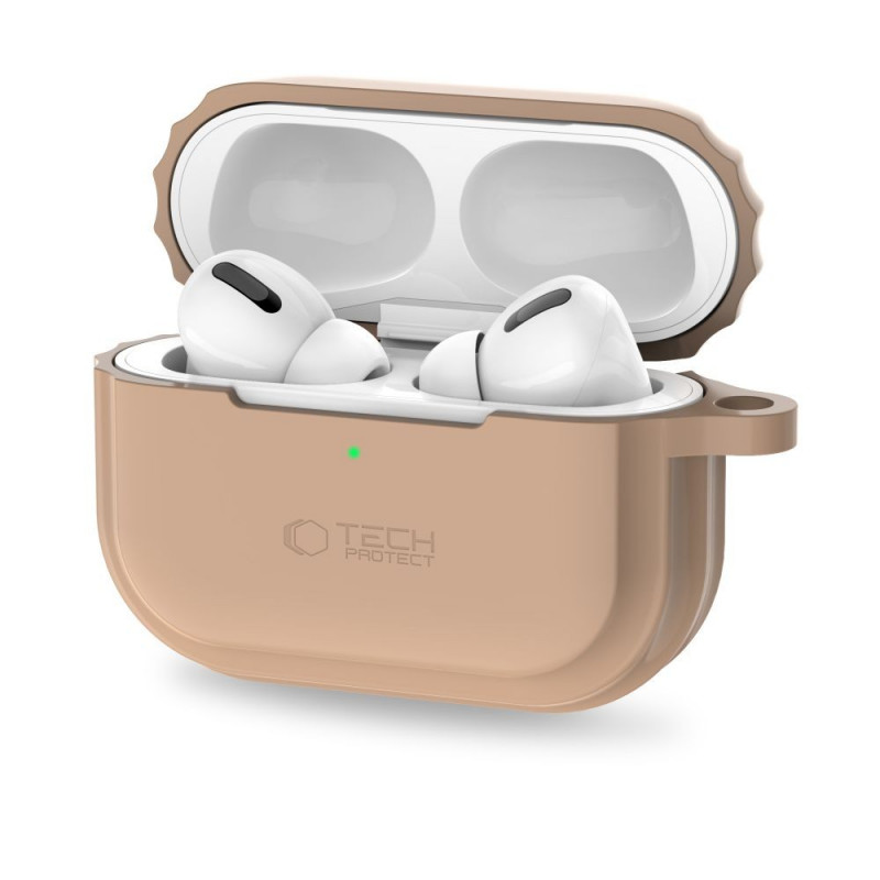 Tech-Protect Silicone Rope maciņš Apple AirPods Pro 1 / 2, Cafe Latte