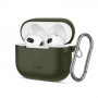 Tech-Protect Silicone Hook silikona maciņš Apple AirPods 3 ar karabīni, Olive Green