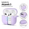 Tech-Protect Silicone Hook futrālis Apple AirPods 3 ar karabīni, Lavender