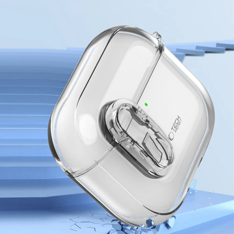 Tech-Protect Slim Hook vāciņš Apple AirPods 4, caurspīdīgs