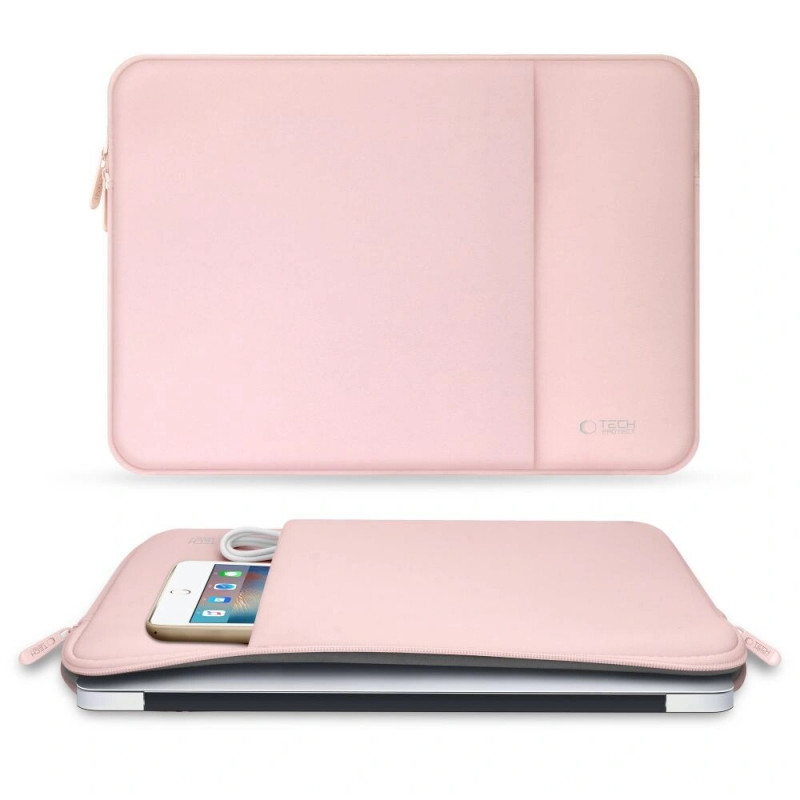 Tech-Protect Neoprene portatīvā datora maciņš 13", Dusty Rose (rozā)