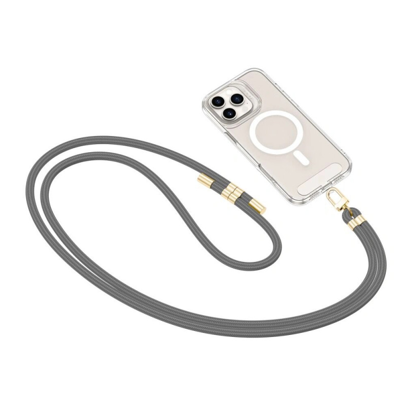 Tech-Protect C7S Rope Crossbody telefona siksniņa, Crayon Grey/gold