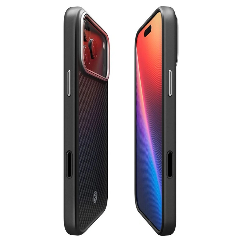 Spigen Enzo Aramid T Mag MagSafe vāciņš Apple iPhone 17 Pro Max / 18 Pro Max, Black/Silver