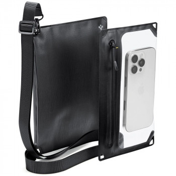 Spigen A640 universālais ūdensizturīgais futrālis-pārkaklājamā soma, melna