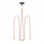 Tech-Protect C2S Rope Crossbody telefona siksniņa, Baby Pink/gold