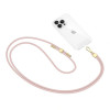 Tech-Protect C2S Rope Crossbody telefona siksniņa, Baby Pink/gold