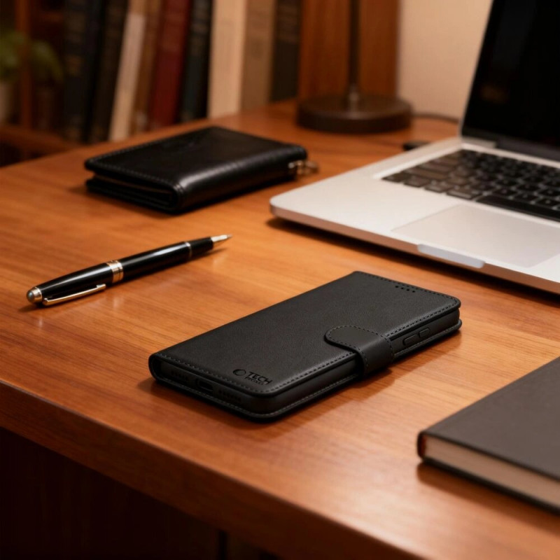 Tech-Protect Wallet maciņa tipa vāciņš Samsung Galaxy S26 Ultra, melns