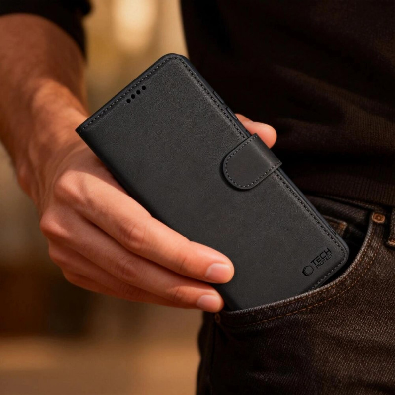 Tech-Protect Wallet maciņa tipa vāciņš Samsung Galaxy S26 Ultra, melns