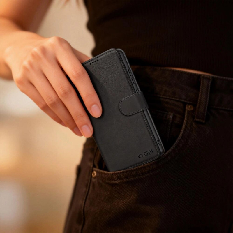 Tech-Protect Wallet maciņa tipa vāciņš Samsung Galaxy S26 Ultra, melns