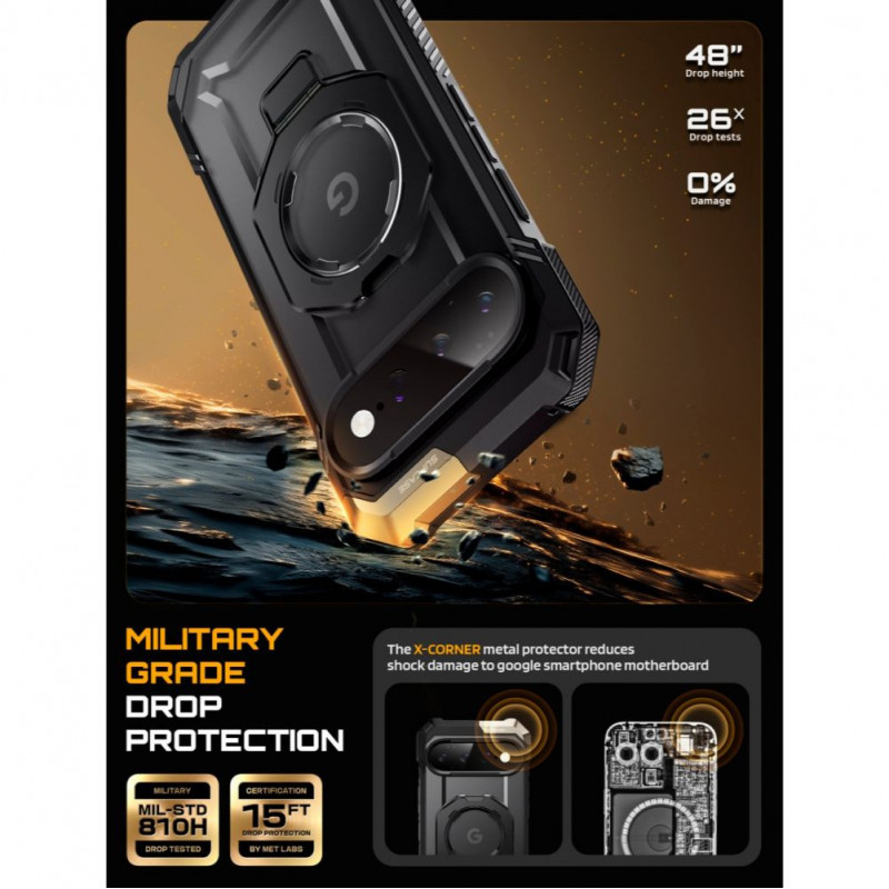 Supcase UB Grip Mag MagSafe vāciņš Google Pixel 11 Pro XL, melns