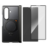 Supcase UB Aero MagSafe maciņš Samsung Galaxy Z Fold 8 Ultra ar rūdīto stiklu un privātuma stiklu, Aramid Black