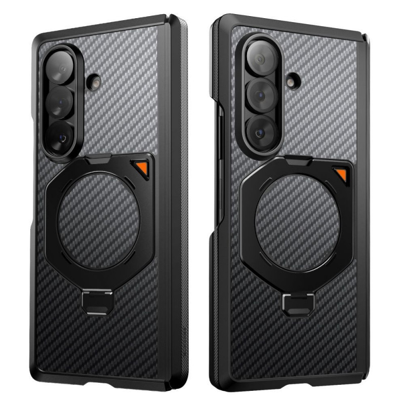 Supcase UB Aero MagSafe maciņš Samsung Galaxy Z Fold 8 Ultra ar rūdīto stiklu un privātuma stiklu, Aramid Black
