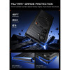 Supcase UB Aero MagSafe maciņš Samsung Galaxy Z Fold 8 Ultra ar rūdīto stiklu un privātuma stiklu, Aramid Black