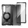 Supcase UB Grip Mag MagSafe vāciņš Samsung Galaxy Z Fold 8 ar rūdīto stiklu un privātuma stiklu, melns