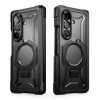 Supcase UB Grip Mag MagSafe vāciņš Samsung Galaxy Z Fold 8 ar rūdīto stiklu un privātuma stiklu, melns