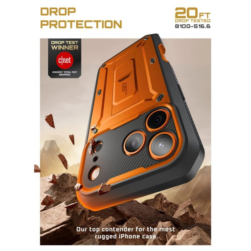 Supcase Unicorn Beetle Pro korpuss Apple iPhone 17 Pro Max, koraļu krāsā