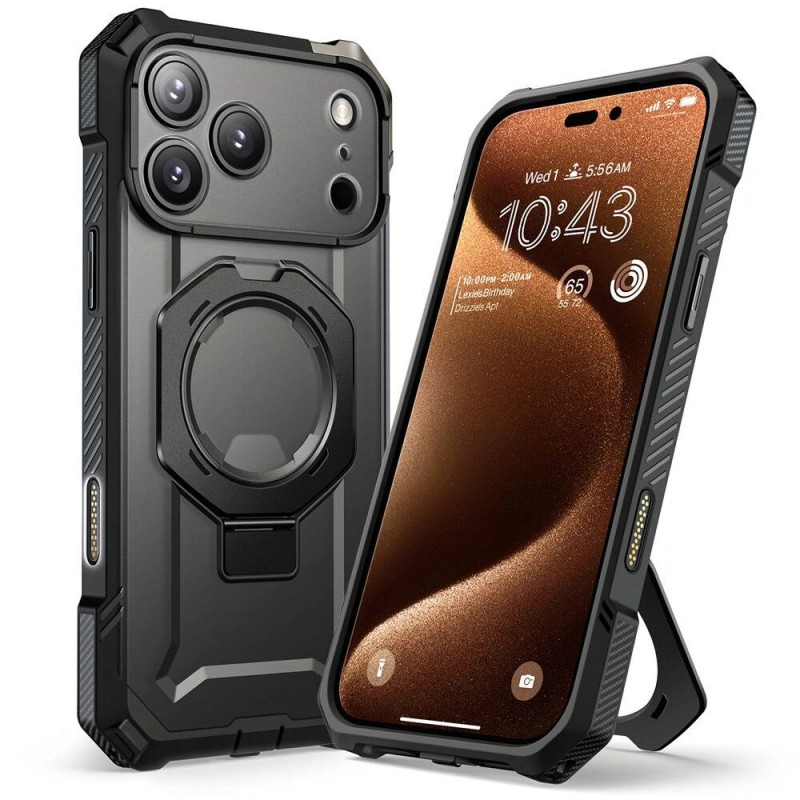 Supcase Unicorn Beetle Grip Mag MagSafe vāciņš Apple iPhone 17 Pro Max, melns