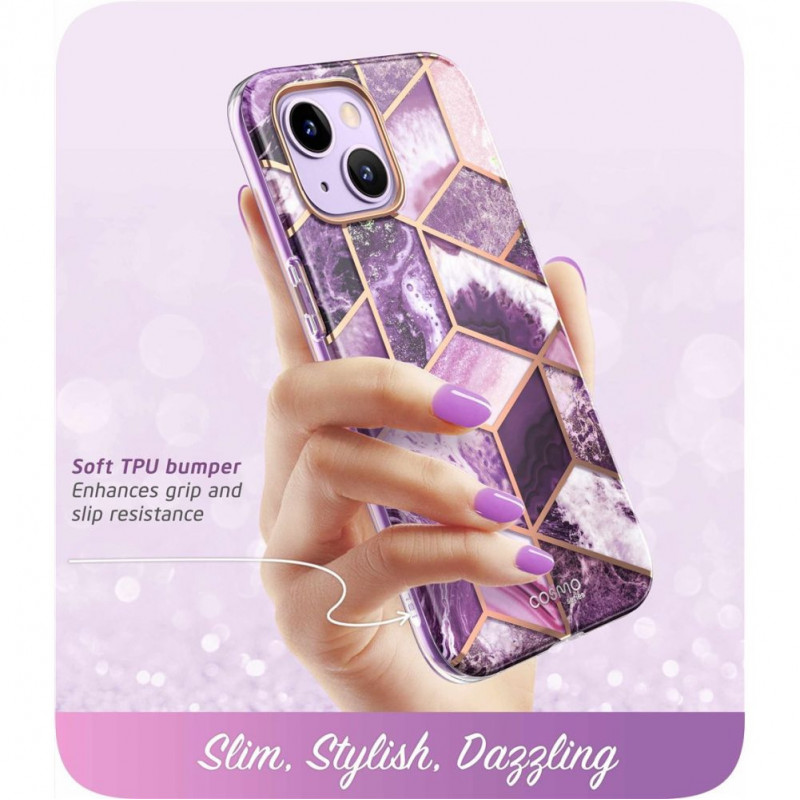 Supcase Cosmo Case Apple iPhone 14 Plus / 15 Plus, Marble Purple