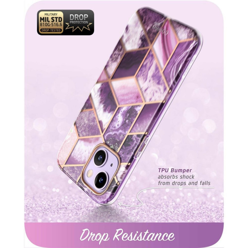 Supcase Cosmo Case Apple iPhone 14 Plus / 15 Plus, Marble Purple