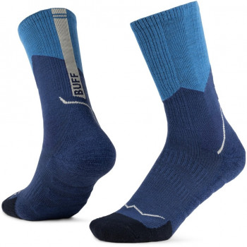 Buff Merino MW Crew zeķes MWC1, zilā krāsā, L