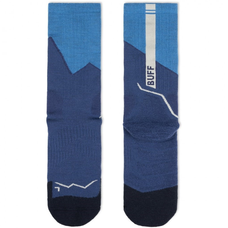 Buff Merino MW Crew zeķes MWC1, zilā krāsā, L