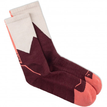 Buff Merino MW Crew Socks MWC1 zeķes, Wine, L
