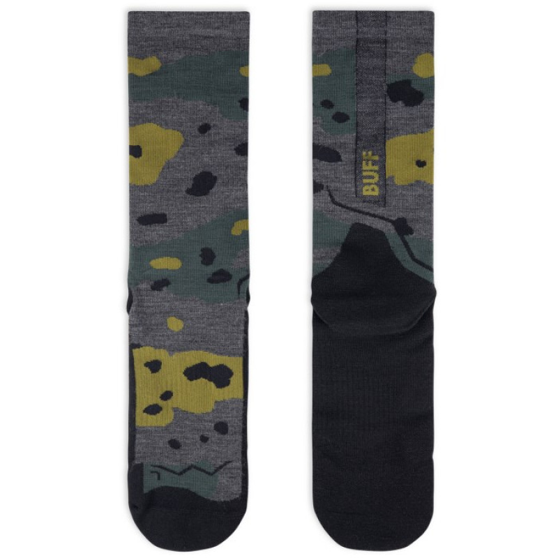 Buff Merino Lightweight Crew Sock LWC2 zeķes, pelēkā krāsā, L