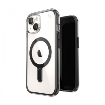 Speck Presidio Perfect-Clear ClickLock & MagSafe SPK526 vāciņš Apple iPhone 15 / 14 / 13, Clear / Frosted Black / Slate Grey