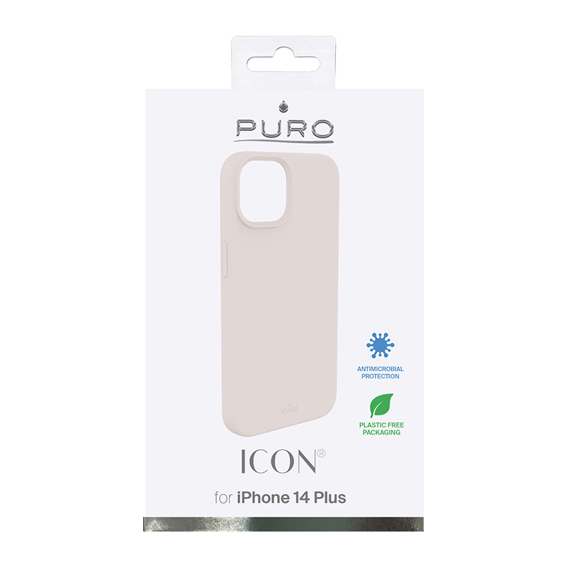 Puro ICON Antimicrobial pārvalks Apple iPhone 14 Plus / 15 Plus, Pink Sand
