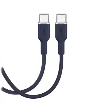 Puro Icon 60W USB-C uz USB-C kabelis, 1,5 m, tumši zils