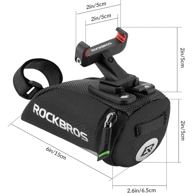Rockbros C28 velosipēda seglu soma, melna