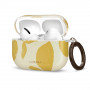 Tech-Protect Lamano korpuss Apple AirPods Pro 3 ar karabīni, Lemon Haze (dzeltens un balts)