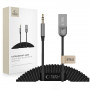 Tech-Protect Ultraboost AU04 Bluetooth 6.0 audio adapteris ar AUX 3.5 mm, pelēks