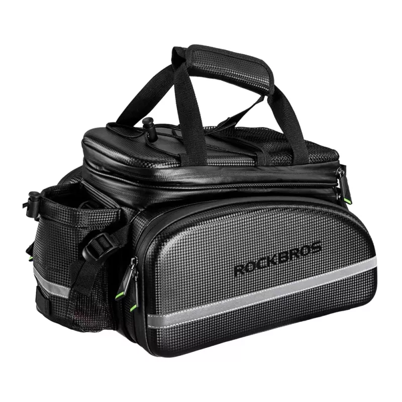 Rockbros A6-6 velosipēda bagāžnieka soma, 35 l, ar atlokāmiem kabatām, melna