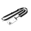 Tech-Protect C9S Rope Crossbody telefona siksna, melna