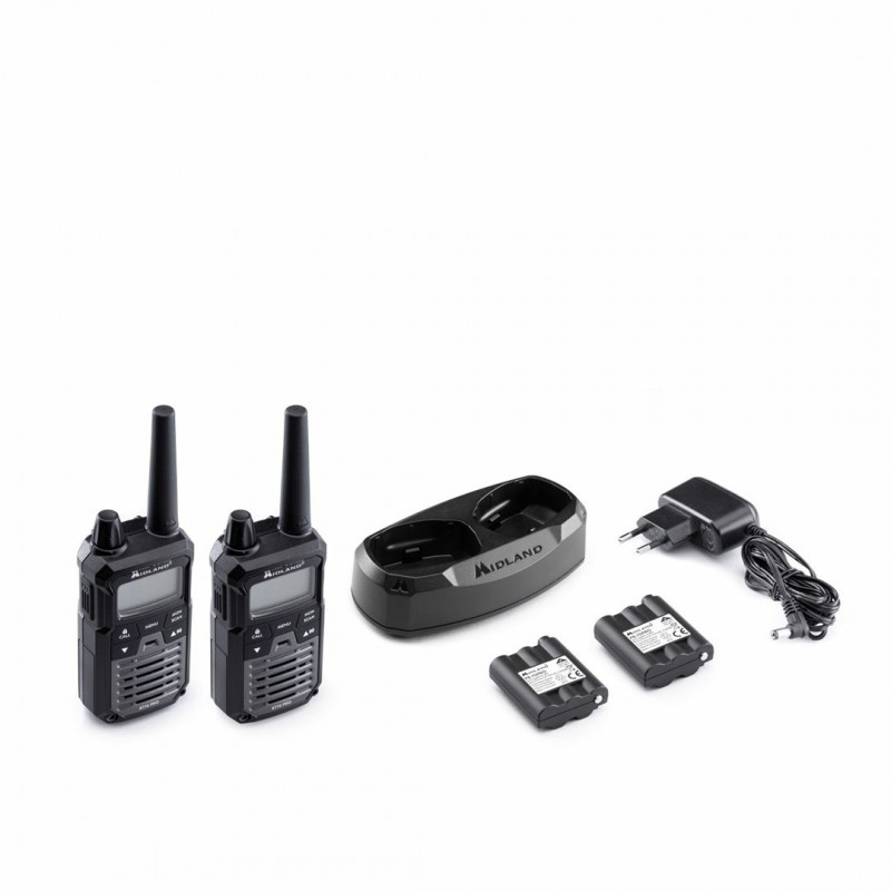 Midland XT70 Pro Duo rācija, melna