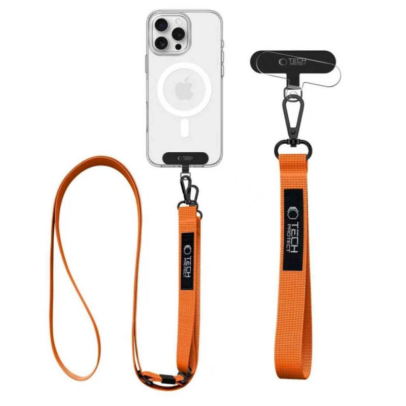 Tech-Protect C6S Rope Crossbody telefona siksnītis, Cosmic Orange
