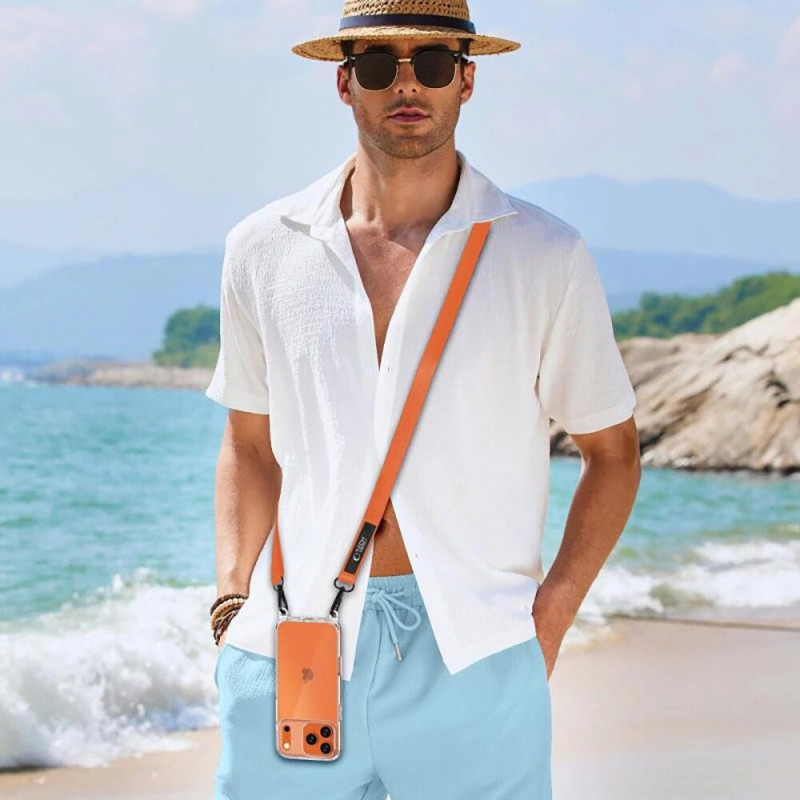 Tech-Protect C6S Rope Crossbody telefona siksnītis, Cosmic Orange
