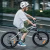 Rockbros LK-67 jauniešu velosipēda ķivere ar noņemamu vizieri, 54-58 cm, balta