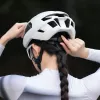 Velosipēda ķivere Rockbros LK-15 Carbon Fiber 58-62cm, gaiši pelēka