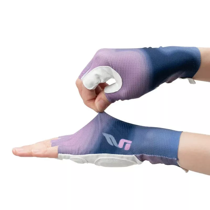 Rockbros S389 sieviešu īspirkstu amortizējošie velosipēda cimdi, izmērs L, purpura